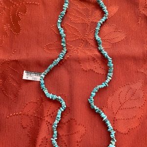 30” turquoise necklace with tags